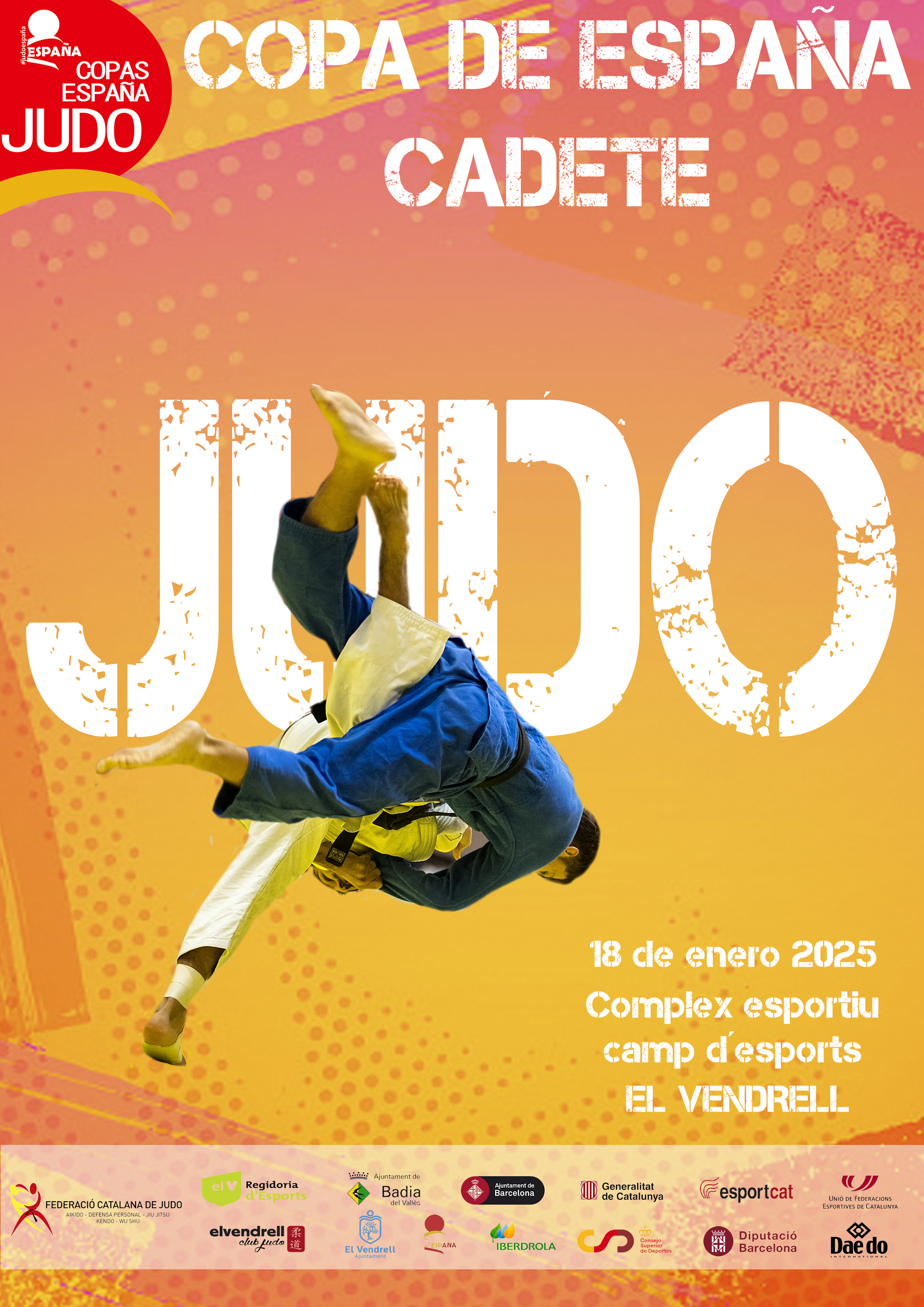 Copa de Espa&ntilde;a de Judo Cadete de Tarragona. 18-01-25. RESUTLADOS